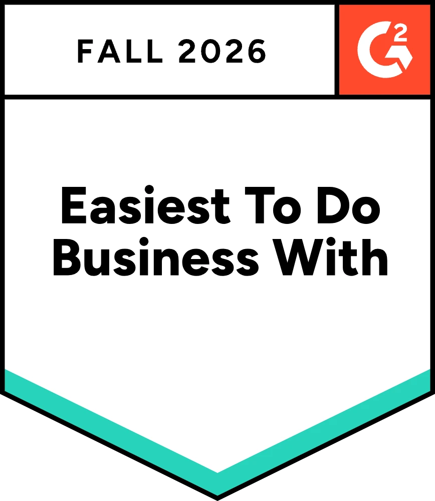 G2 badge: Easiest To Do Business With